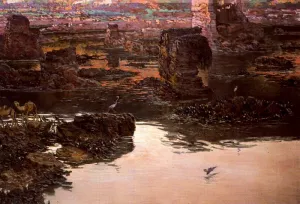 Los Estanques de Salomon Oil painting by Antonio Munoz Degrain