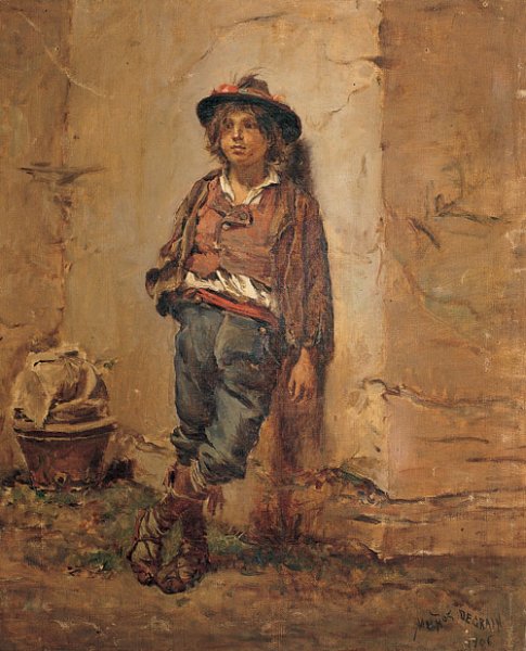 Rinconete y Cortadillo by Antonio Munoz Degrain - Hand-Painted Oil Painting Reproduction