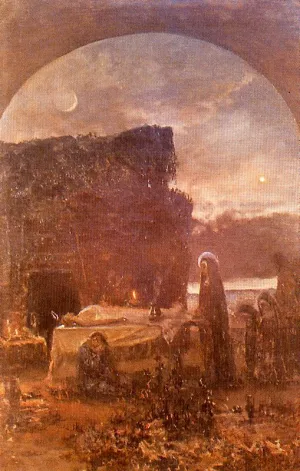 Santo Entierro by Antonio Munoz Degrain - Oil Painting Reproduction