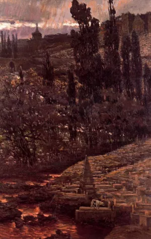 Torrente de Cedron. Palestina Oil painting by Antonio Munoz Degrain