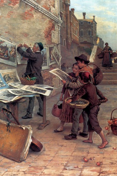 The Young Critics by Antonio Paoletti - Hand-Painted Oil Painting Reproduction