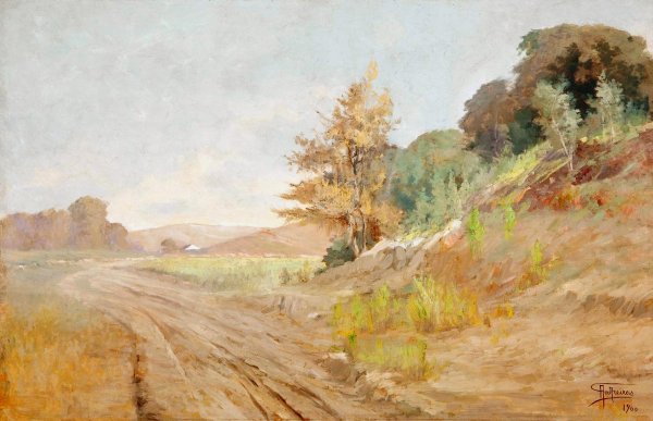 Hazy Day by Antonio Parreiras - Hand-Painted Oil Painting Reproduction
