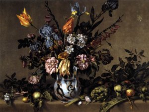 Still-Life with Flowers, Artichokes and Fruit