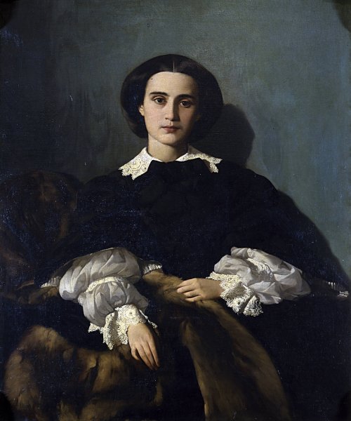 Main Product Photo of Portrait of Signora Morrocchi  Painting by Antonio Puccinelli