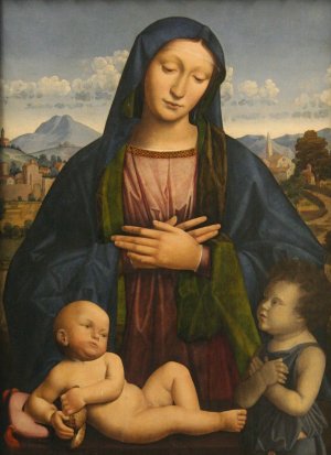Madonna and Child with the Infant Saint John the Baptist by Antonio Rimpatta Oil Painting