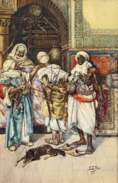 Main Product Photo of The Guards Painting by Antonio Rivas