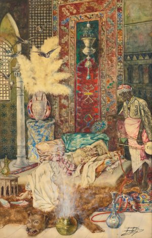 The harem by Antonio Rivas Oil Painting