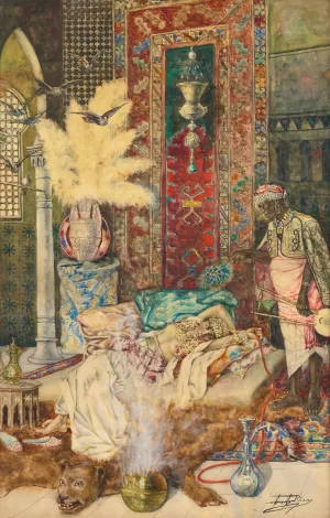 The harem by Antonio Rivas Oil Painting