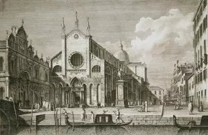Piazza Santi Giovanni e Paolo Oil painting by Antonio Visentini