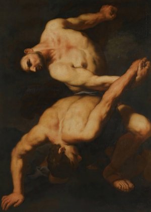 Hercules And Cacus by Antonio Zanchi Oil Painting