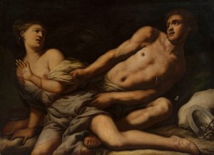 Myrrha and Cinyras by Antonio Zanchi Oil Painting