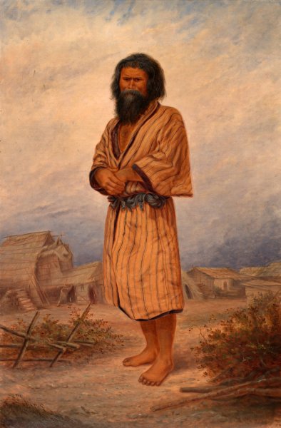 Aino Man  by Antonio Zeno Shindler - Hand-Painted Oil Painting Reproduction
