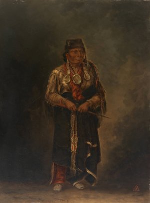 Chunka-ah-luta by Antonio Zeno Shindler Oil Painting