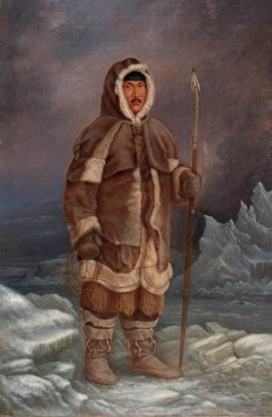 Eskimo Man by Antonio Zeno Shindler Oil Painting