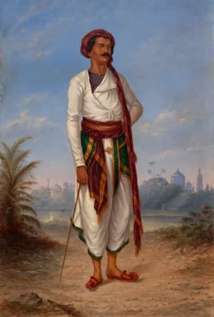 Hindu Man by Antonio Zeno Shindler Oil Painting