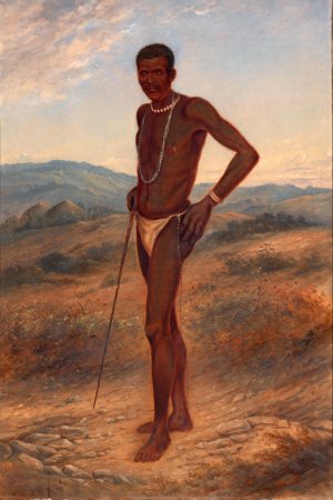 Kaffir Man by Antonio Zeno Shindler Oil Painting