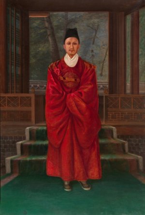 King of Korea by Antonio Zeno Shindler Oil Painting