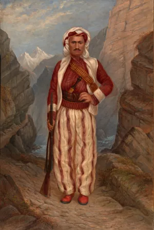 Kurd Man Oil painting by Antonio Zeno Shindler