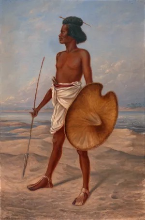 Nubian Oil painting by Antonio Zeno Shindler