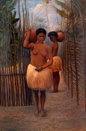 Papuan Women by Antonio Zeno Shindler Oil Painting