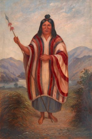 Peruvian Indian by Antonio Zeno Shindler Oil Painting