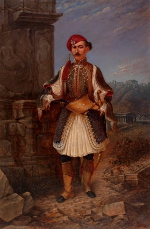 Russian Man-St. Petersburg by Antonio Zeno Shindler Oil Painting