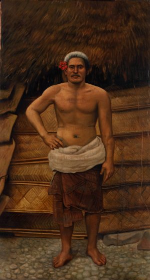Samoan Man by Antonio Zeno Shindler Oil Painting