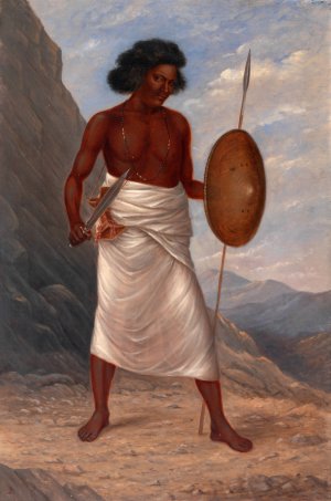 Somali Man by Antonio Zeno Shindler Oil Painting