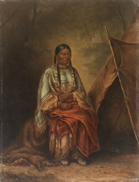 Main Product Photo of Spotted Tail's Squaw  Painting by Antonio Zeno Shindler