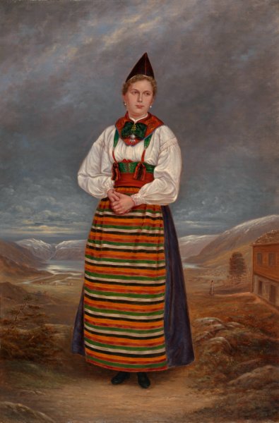 Swedish Lady  by Antonio Zeno Shindler - Hand-Painted Oil Painting Reproduction