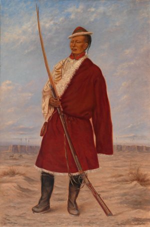 Tibetan Man by Antonio Zeno Shindler Oil Painting