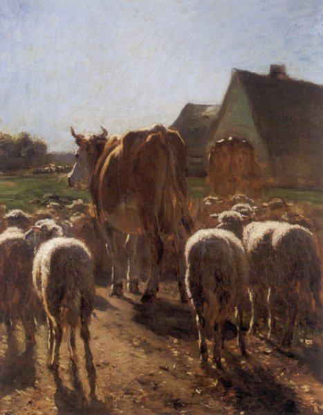 Main Product Photo of Retour du Troupeau Painting by Antony Troncet