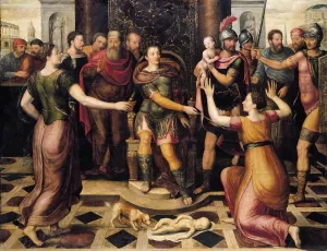 The Judgement of Solomon by Antoon Claeissens - Oil Painting Reproduction