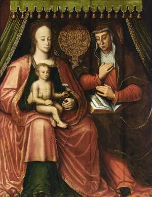 Virgin and Child with St Anne painting by Antoon Claeissens