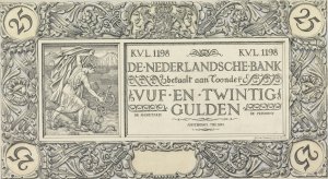 Ontwerp voor bankbiljet van 25 gulden by Antoon Derkinderen Oil Painting