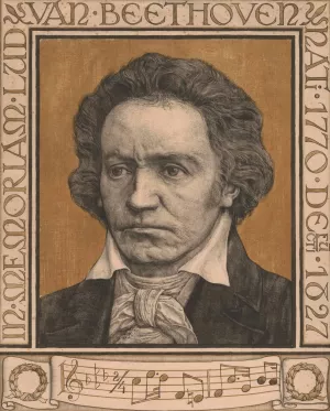 Portrait of Ludwig van Beethoven by Antoon Derkinderen Oil Painting