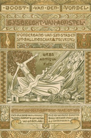 Titelpagina ontwerp voor; Joost van den Vondel, Gysbreght van Aemstel,after Tresling and Comp by Antoon Derkinderen Oil Painting