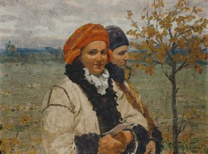 Auf dem Weg zur Kirche by Antos Frolka Oil Painting