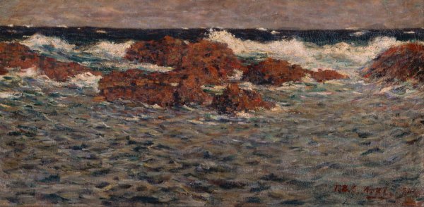 Seascape, Mera  by Aoki Shigeru - Hand-Painted Oil Painting Reproduction