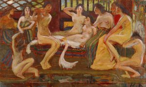 The Tempyo Era by Aoki Shigeru Oil Painting
