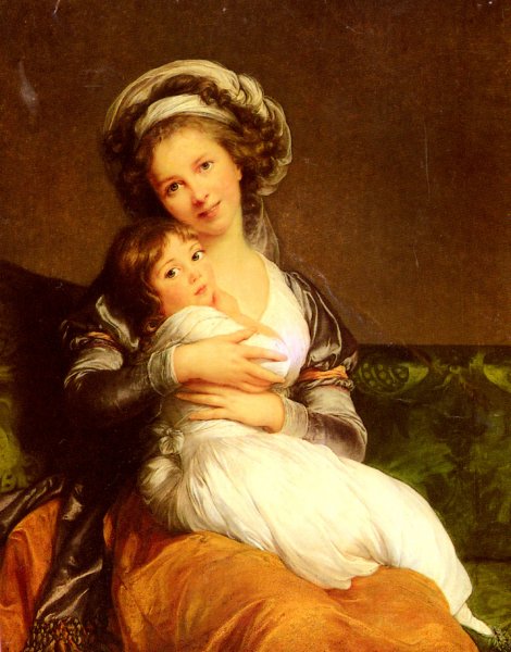 Main Product Photo of Madame Vigee-Lebrun et sa Fille, Jeanne-Lucie-Louise Painting by Elisabeth Vigee-Lebrun