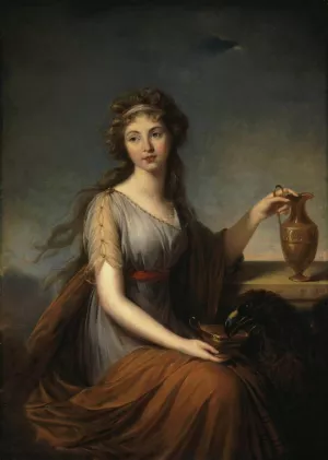 Portrait of Anna Pitt as Hebe Oil painting by Elisabeth Vigee-Lebrun
