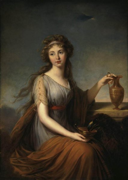 Main Product Photo of Portrait of Anna Pitt as Hebe Painting by Elisabeth Vigee-Lebrun