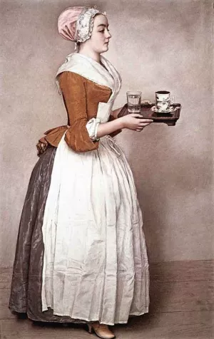 The Chocolate Girl Oil painting by Etienne Liotard