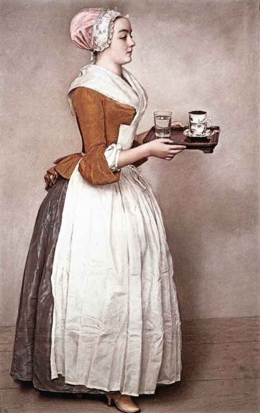 The Chocolate Girl by Etienne Liotard - Hand-Painted Oil Painting Reproduction