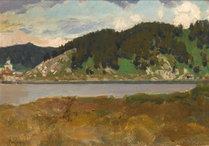 Landscape With Lake by Apollinari Mikhailovich Vasnetsov Oil Painting