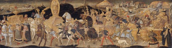 Front Panel of a Cassone by Apollonio Di Giovanni - Hand-Painted Oil Painting Reproduction