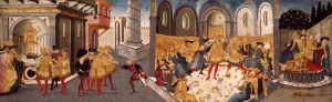 The Assassination and Funeral of Julius Caesar by Apollonio Di Giovanni Oil Painting