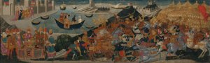 The Battle of Pharsalus and the Death of Pompey by Apollonio Di Giovanni Oil Painting