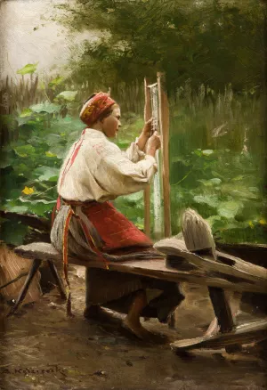 Spinner Oil painting by Apoloniusz Kedzierski